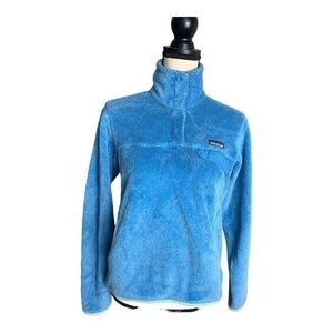 Patagonia Women's Re-tool Snap Sherpa Alaska Blue Pullover Sweatshirt Size S